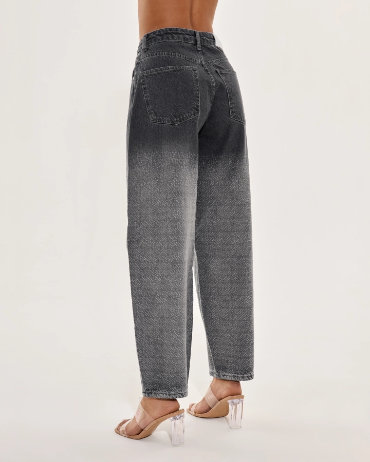 Ballon-Jeans für Damen mit flauschiger Oberfläche